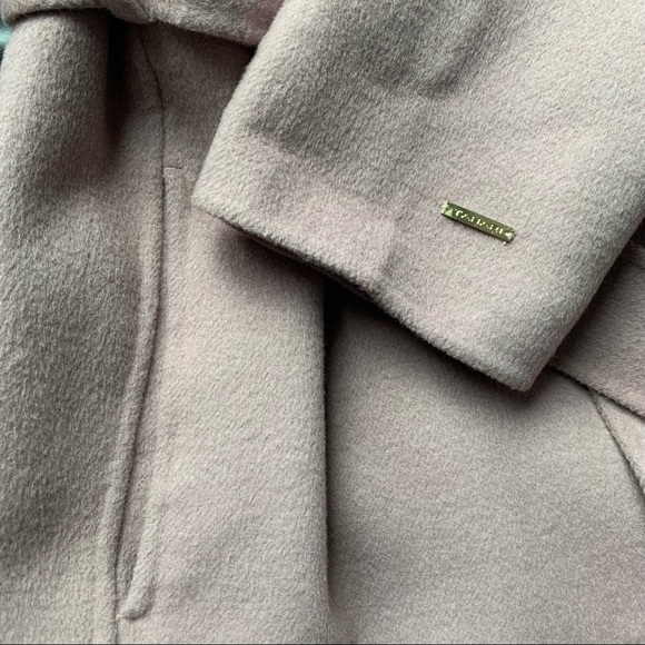 Tahari Wool Coat, power pink, XL - Picture 6 of 7